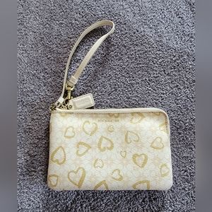 Coach gold heart wrislet